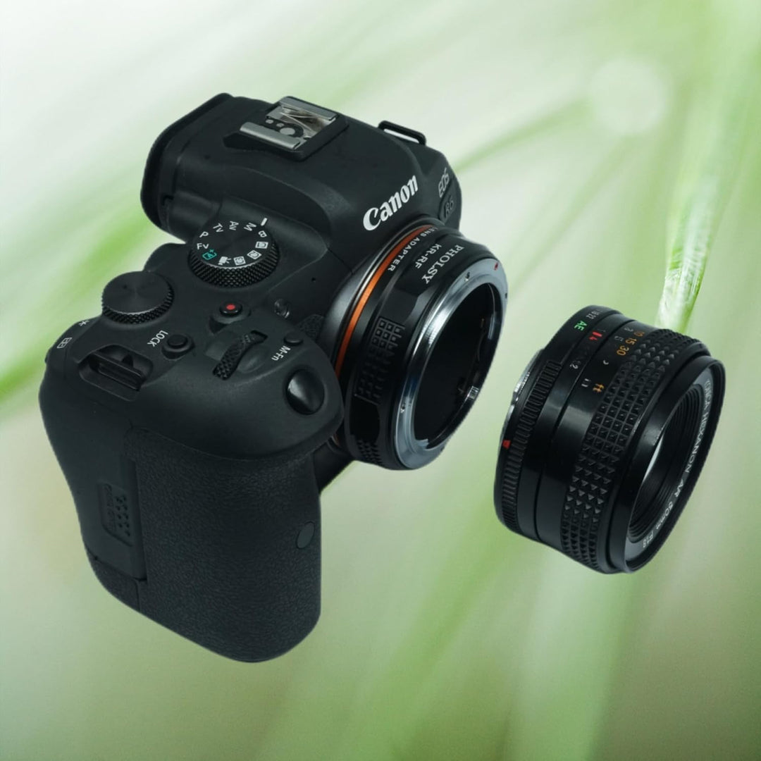 PHOLSY Manueller Objektivadapter: Kompatibel mit Konica AR Objektiv und Canon RF (EOS R-Type) Kamera