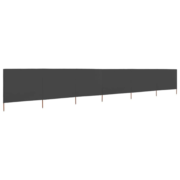 Gecheer Faltbarer Windschutz 800 x 80 cm Grau | füt Strand, Camping und Garten, Vliesstoff und Holzp