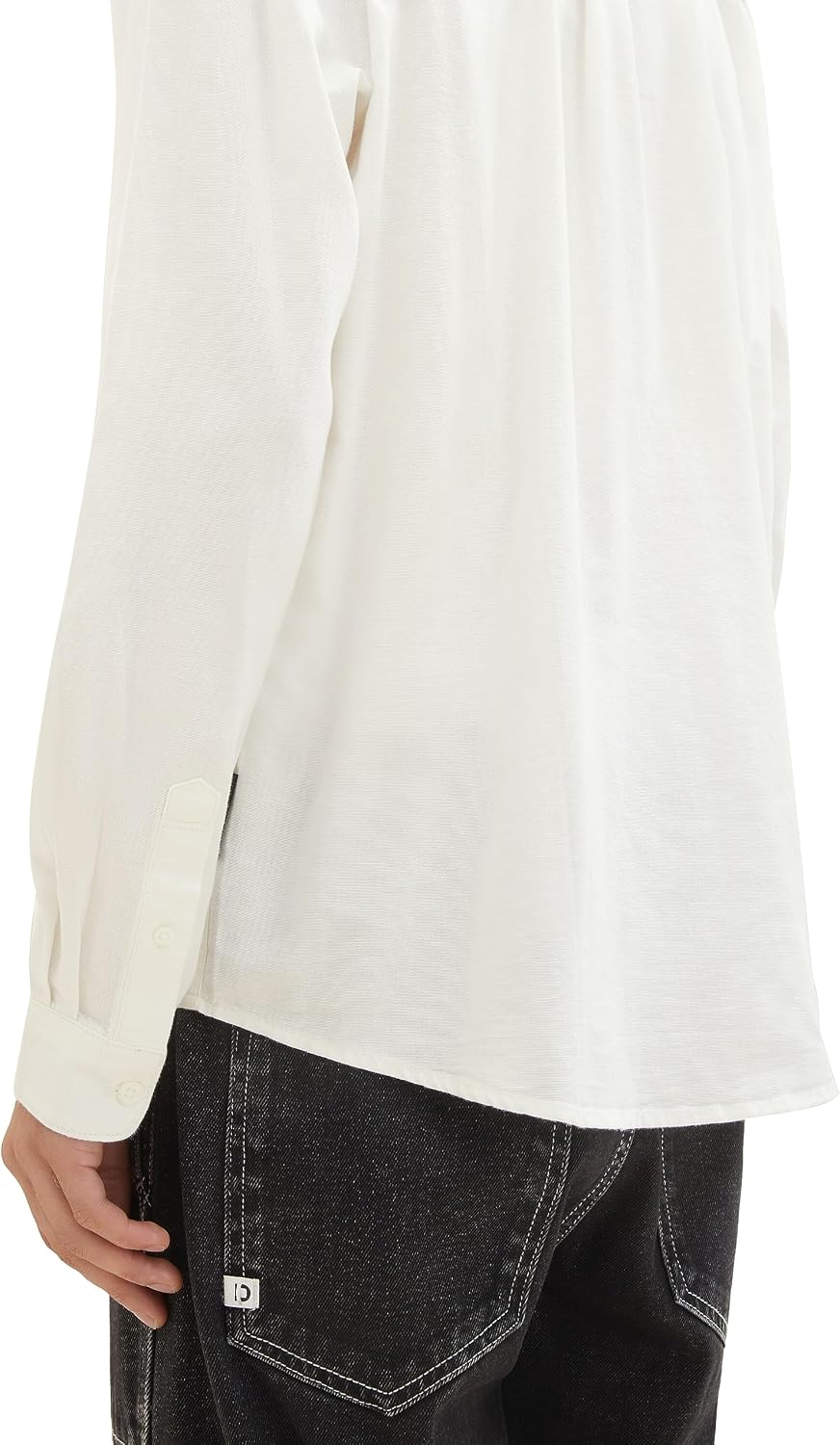 TOM TAILOR Denim Herren Relaxed Fit Oxford Hemd aus Baumwolle M 12906 - Wool White, M 12906 - Wool W