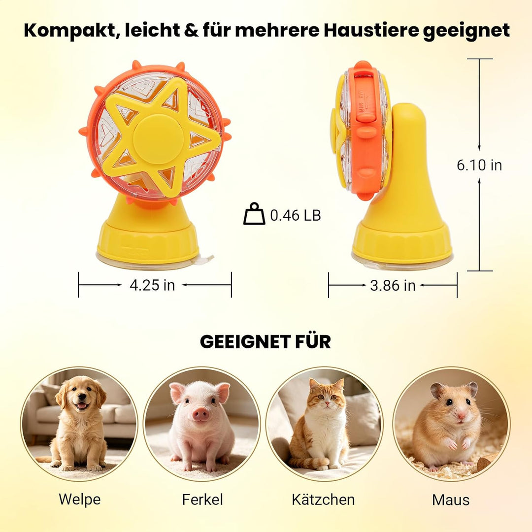Riesenrad Katzenspielzeug interaktiv mit Saugnapf &amp; Angel, Gelb