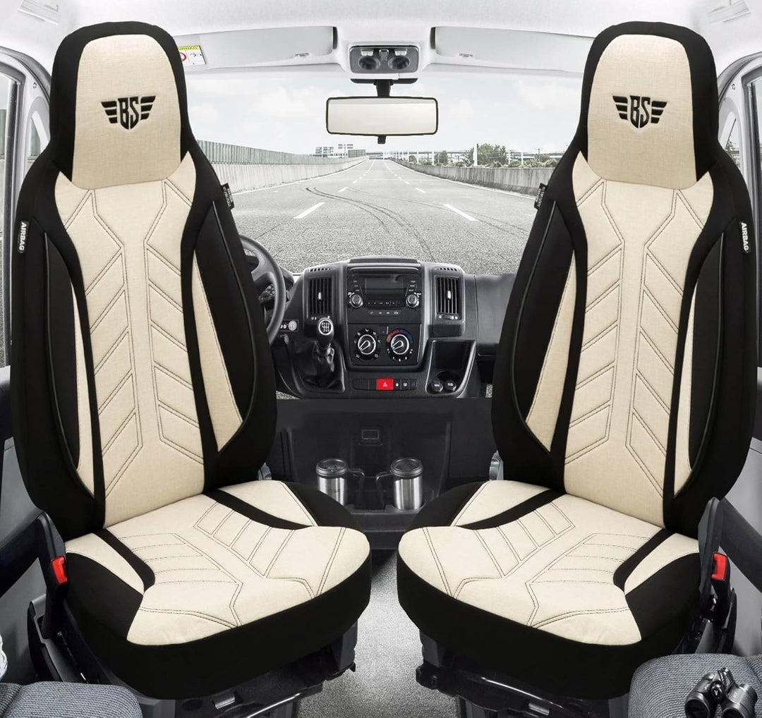 BREMER SITZBEZÜGE Mass Sitzbezüge Schonbezüge für Subaru Forester SJ PLKT207 PLKT207 - Schwarz/Beige