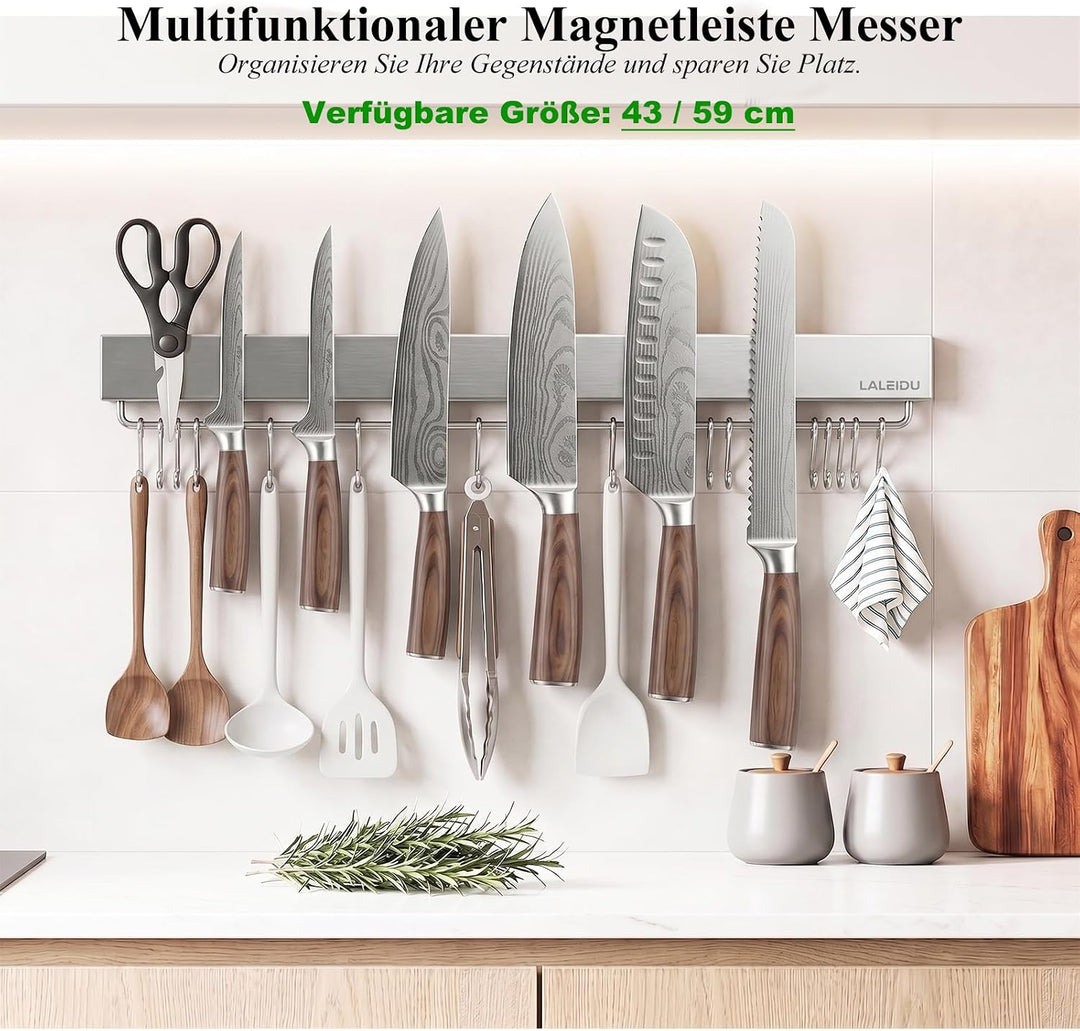 Magnetleiste Messer 59cm, Starker Magnet Messerhalter für Messer, 59cm