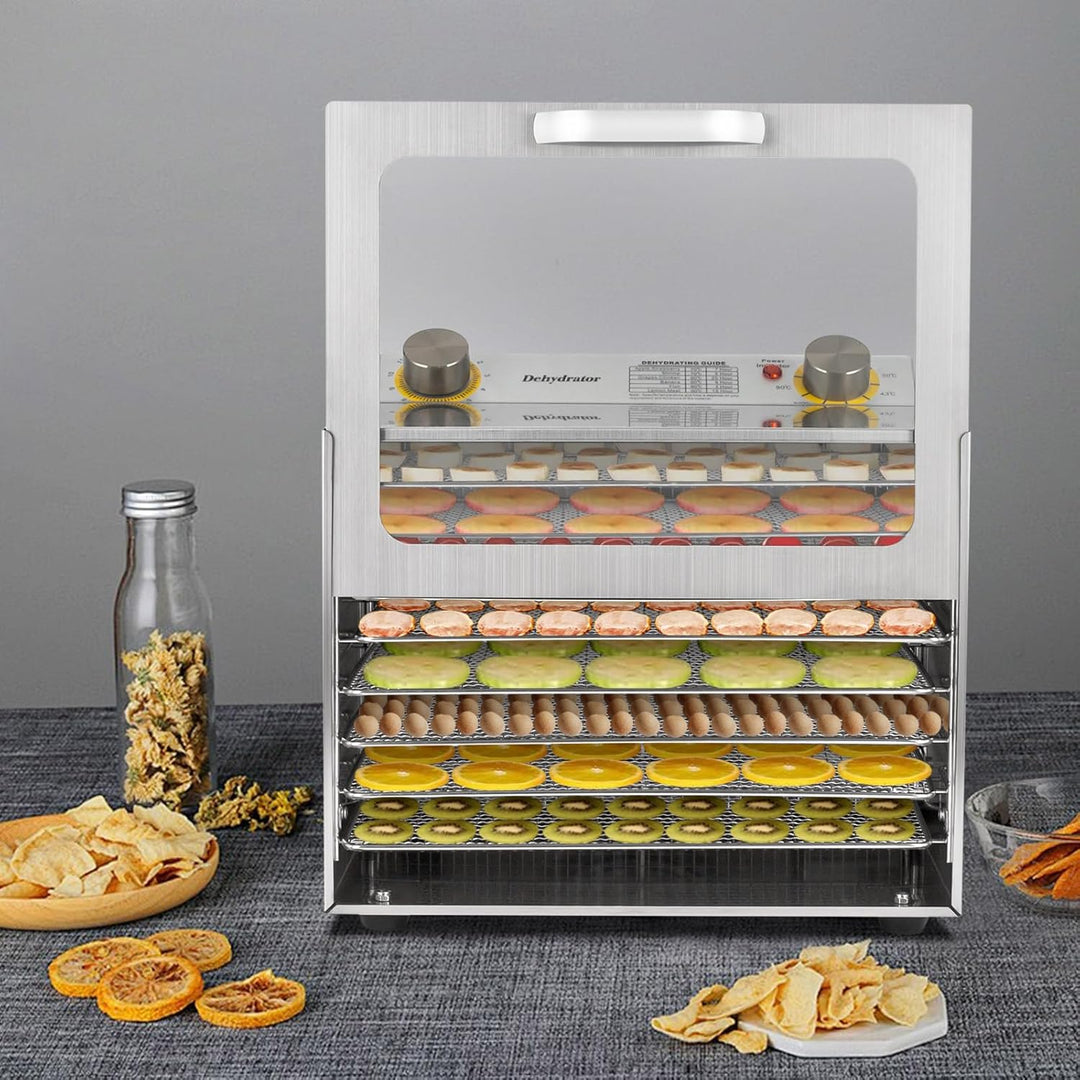 Food Dehydrator Dörrgerät Obsttrockner Dörrautomat für Obst Gemüse Fleisch Kräuter und Snacks 400W m