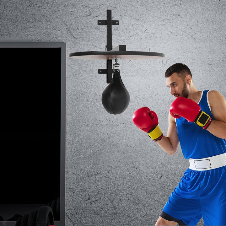 Speed Bag Plattform Für Boxtraining Mit Stahl Holz Und PU 30 cm Höhenverstellbar Leise Wandmontage H