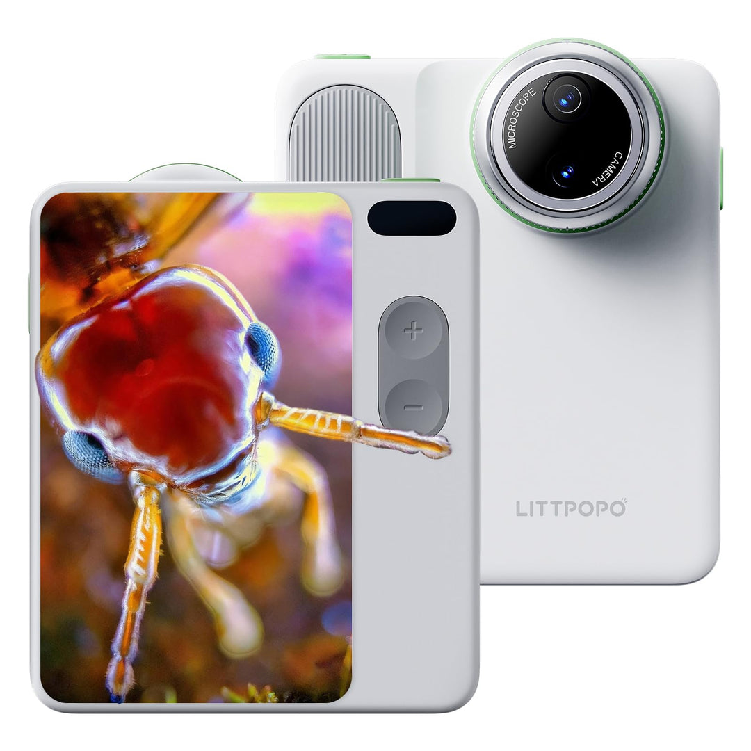 MicroCam X1 4K Digitalkamera mit 400X Mikroskop, 12,3MP BSI CMOS, Autofokus, 8,9 cm LCD | Kompakte P