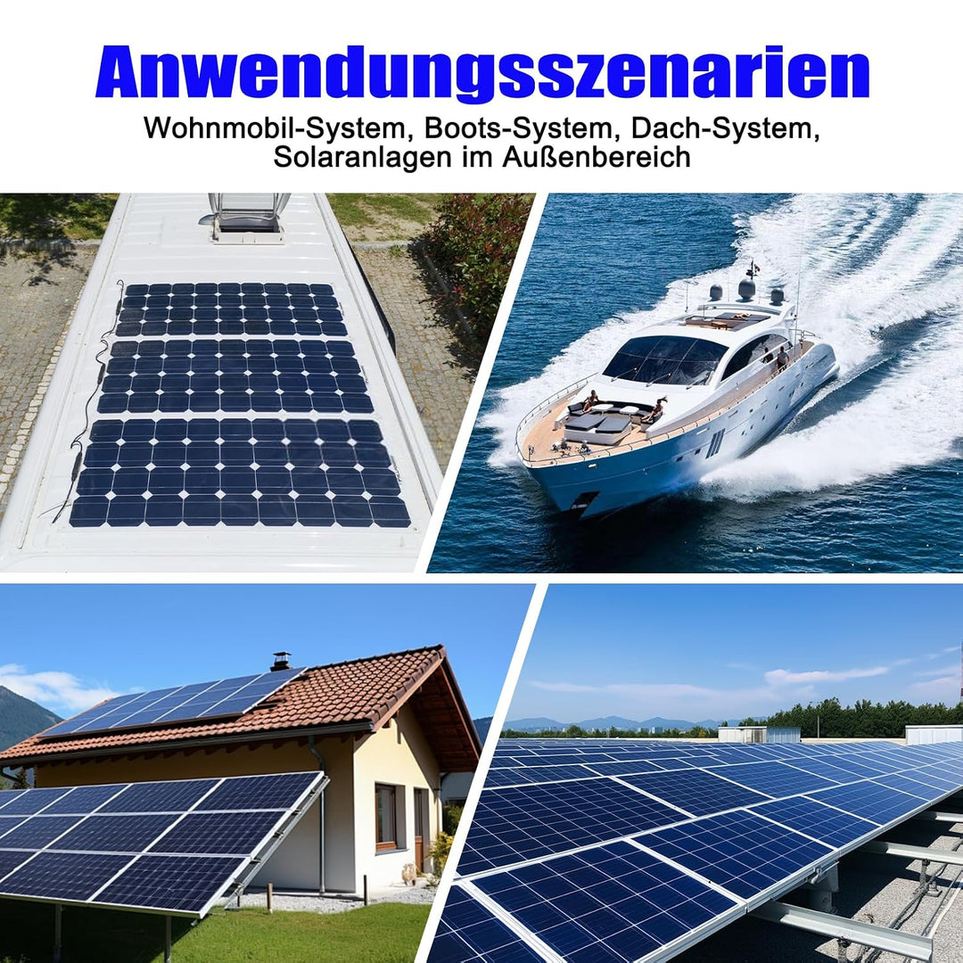 Sayhome ABS Double Solar Kabeleinführung Gehäuse mit 0.33ft 10awg weichem Kupferkabel, für Wohnmobil