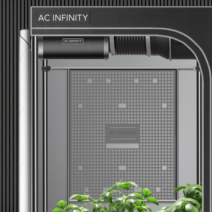 AC Infinity Gerätehalter für Growzelte – Wandtafel aus Stahl mit Kabelmanagement, zur Montage von Ve
