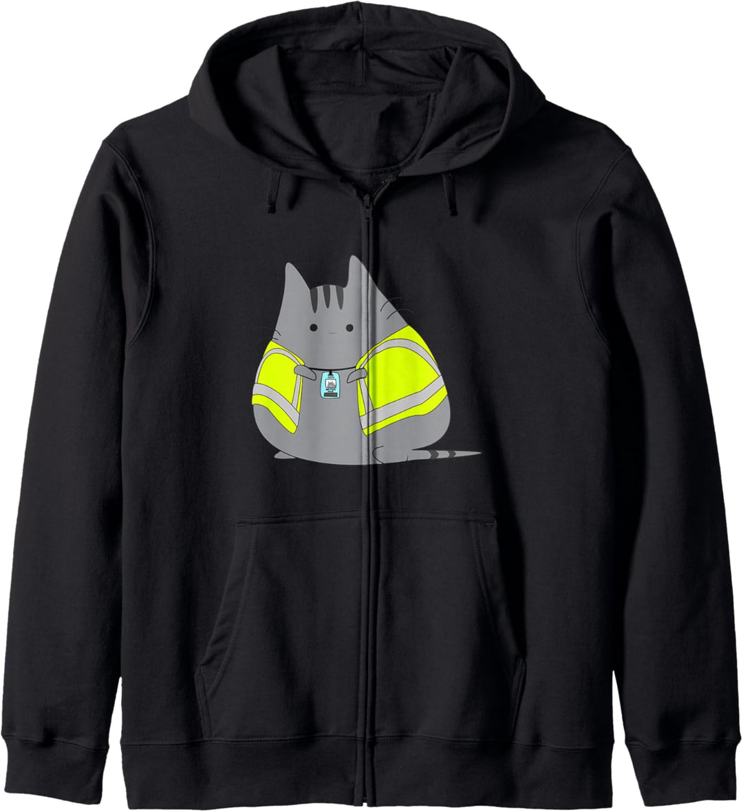 Chubby Kitten Wearing Safety Vest Funny Kapuzenjacke
