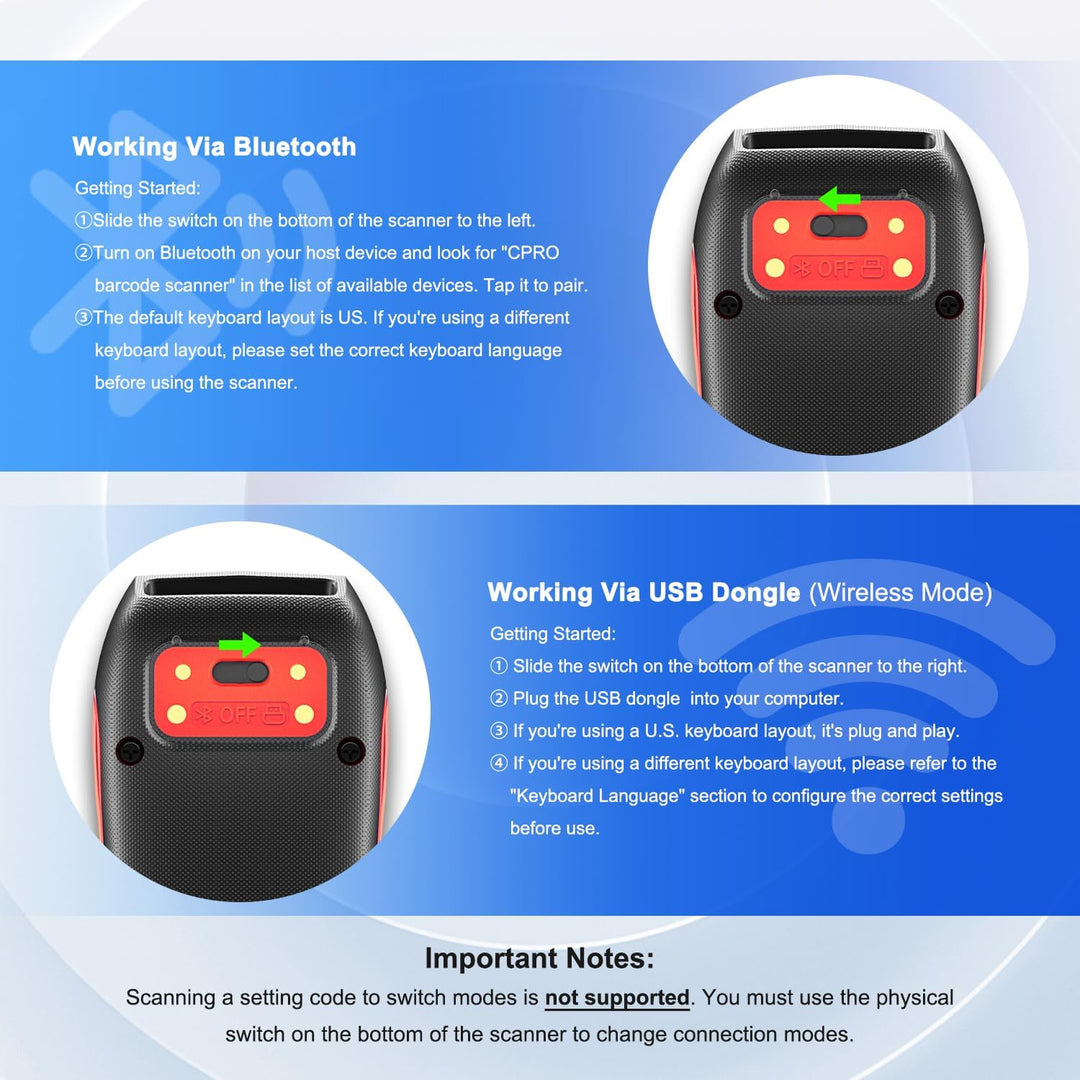 NETUM CS9501 Bluetooth QR Code Scanner – Aufgerüsteter Drahtloser Barcode Scanner Mit Zebras Scan En