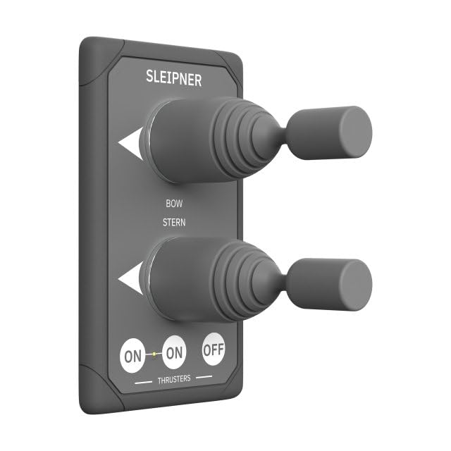 Sleipner, Bedienfeld für Bug-/Heckstrahlruder, Dual-Joystick grau, grau
