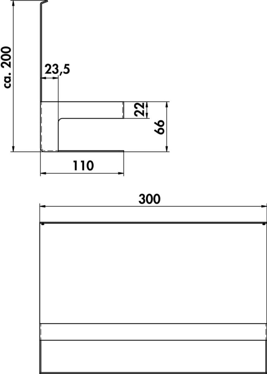 Naber 8041224 transFORM Flaschenhalter für Relingsystem, schwarz matt