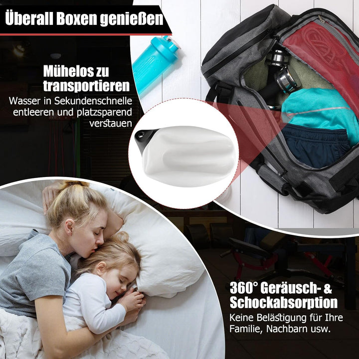 GOPLUS 45cm Wasser Boxsack, 50kg Boxing Punching Bag mit Wasser gefüllt, Schlinge, Wassereinspritzer