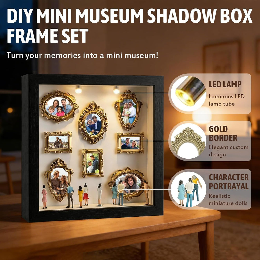 DIY Mini Museum Silhouette Box, Miniatur Museum Vintage, Museum of Us, Mini