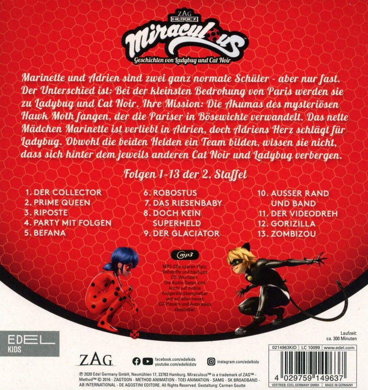 Miraculous - Geschichten von Ladybug &amp; Cat Noir - mp3-Staffelbox 2.1 - Das Original-Hörspiel zur TV-