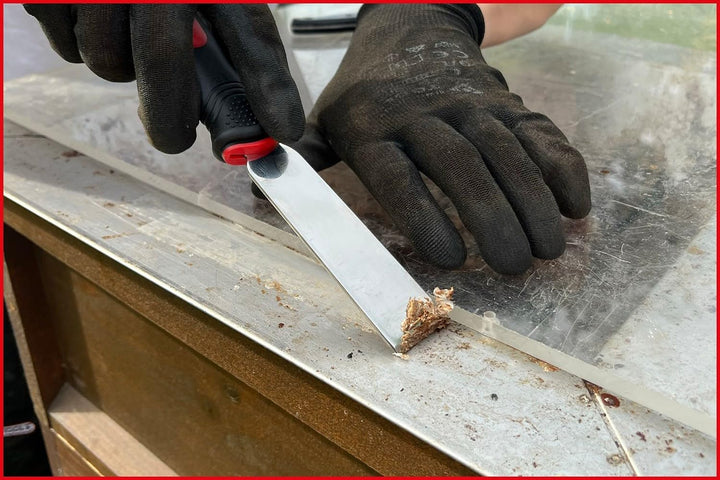 KS Tools 907.2210 EDELSTAHL Schabmeissel-Satz, 4-tlg.
