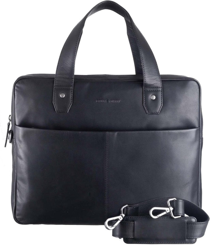 Greenburry Herren Umhängetasche Fiorentina Business Mappe One Size Schwarz Einheitsgrösse, Schwarz E