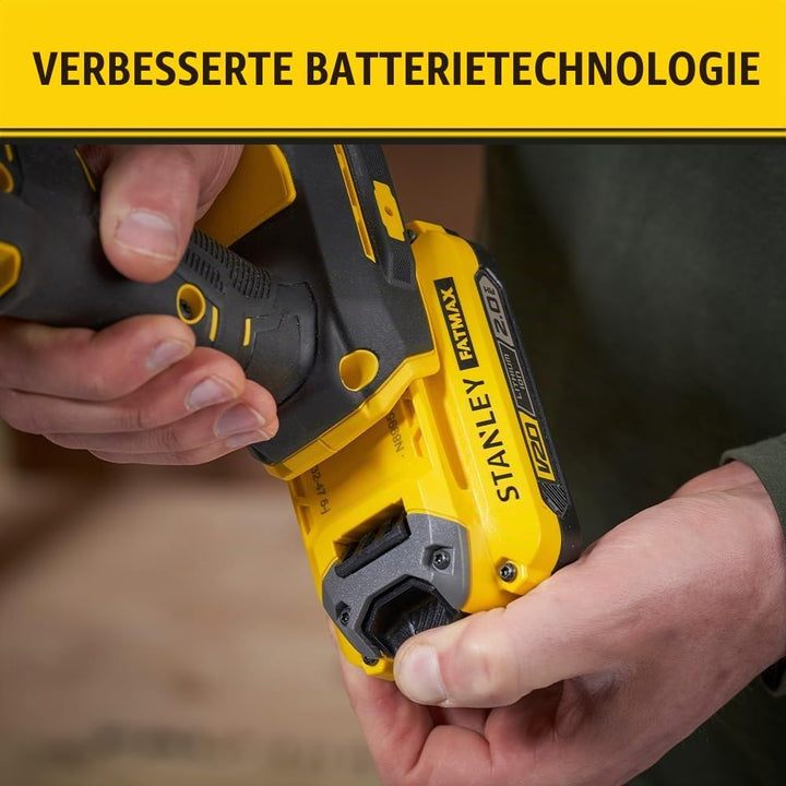 STANLEY FATMAX 18V V20 Akku-Bandfeile (Power-Feile mit variabler Drehzahl, ideal zum Feilen, Entrost