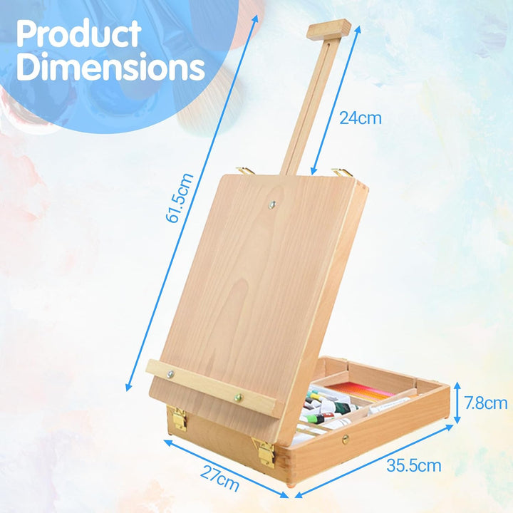 Tischstaffelei Staffelei Tisch Einstellbare Tabletop-Skizze Staffelei Zeichenbrett mit Schublade Hol