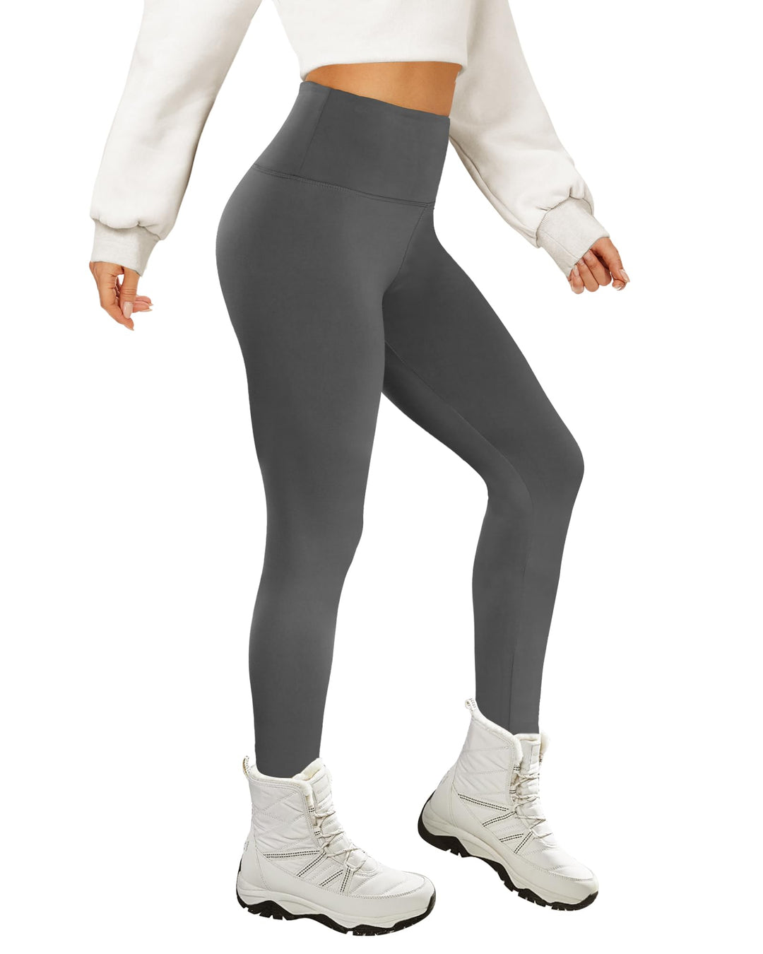 Thermo Leggings Damen Gefütterte Thermoleggins für Winter High Waist Blickdicht Strumpfhose Mit Flee