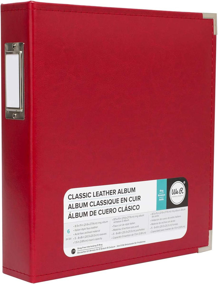 We R Memory Keepers We R Ringbuch aus Kunstleder, 21,6 x 27,9 cm, Rot Real Red, Real Red