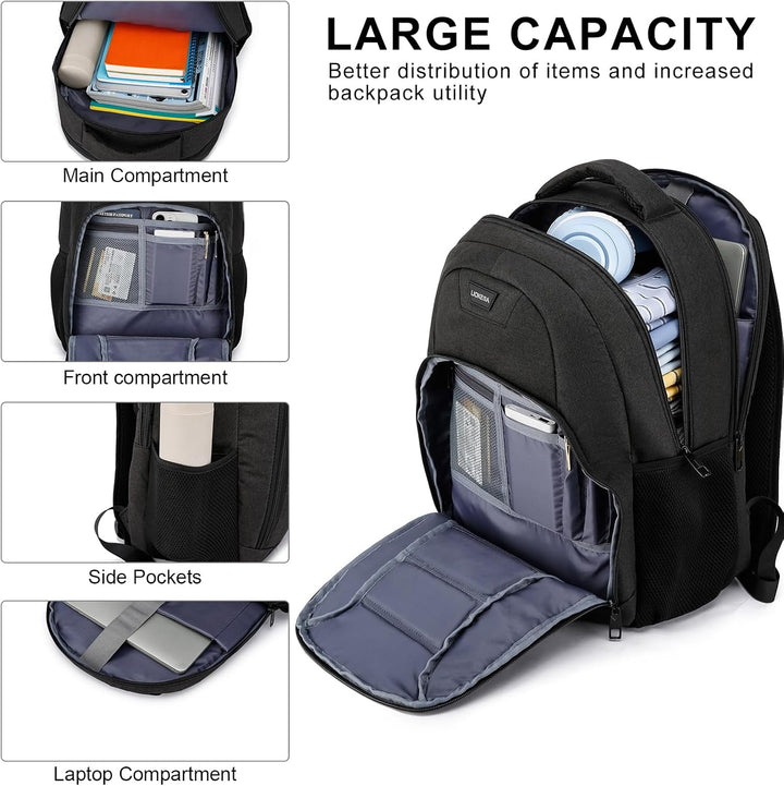 Rucksack Herren, Schule Laptop Rucksack Schulrucksack Jungen Teenager mit 15.6 Zoll Laptopfach,Wasse
