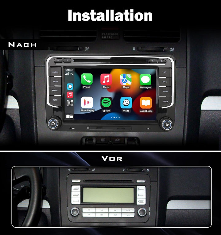 Erisin 9 Zoll 8-Kern 4GB RAM+64GB ROM Android 14 Autoradio Bluetooth mit GPS Navigation Für Skoda Oc
