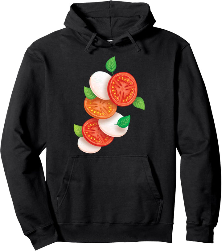 Italienischer Caprese Salat Tomaten Basilikum Mozzarella Foo Pullover Hoodie