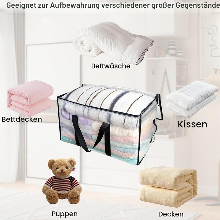 Pavlleen Aufbewahrungstasche, 4-Stück, gross, mit Deckel