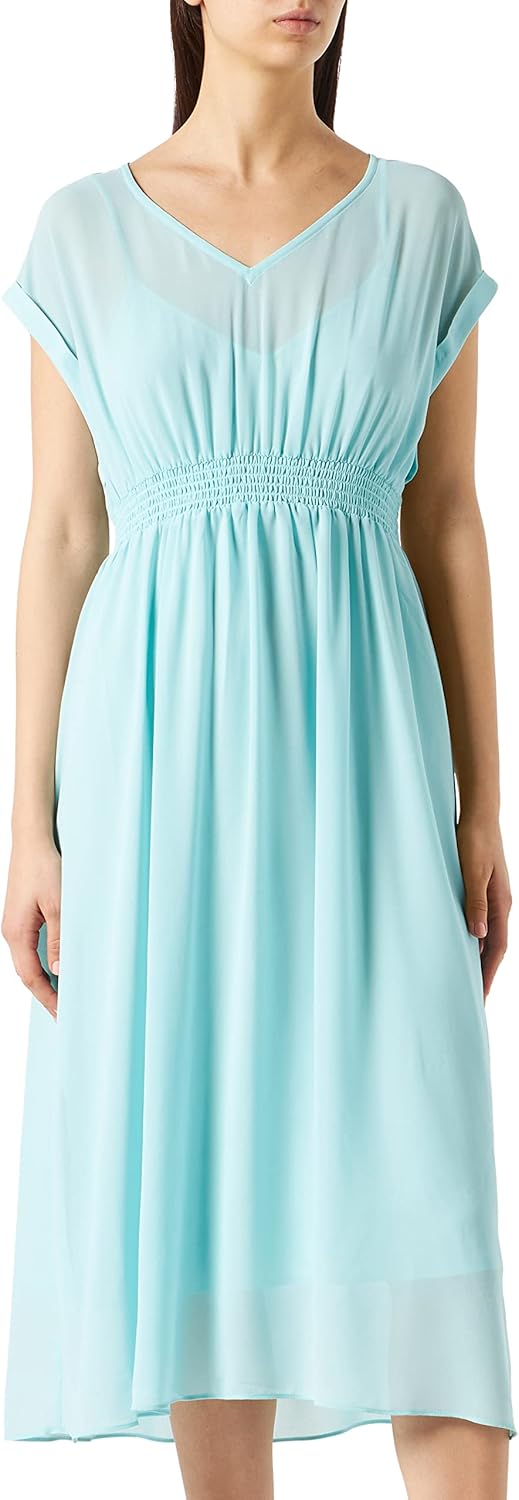 Comma Damen Kurz Kleid 38 6067 Grün, 38 6067 Grün