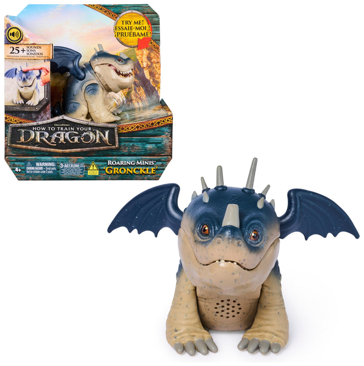 Dreamworks How to Train your Dragon, Interaktiver Mini-Drache Fleischklops, Figur mit Soundeffekten,