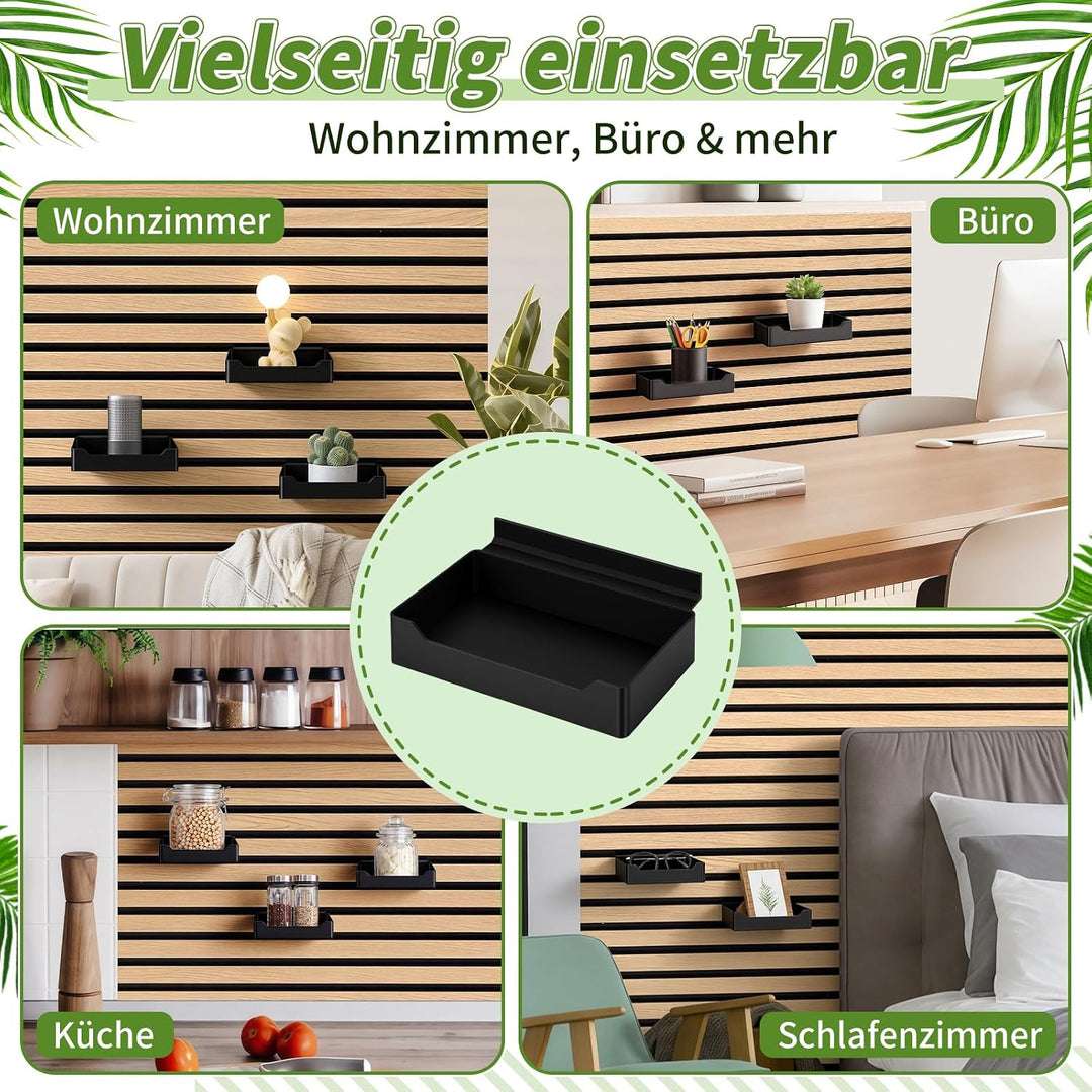 Meetory Zubehör für Akustikpaneele - 2 Stück Regal für Akustikpaneele Ohne Bohren Wandorganizer Wand