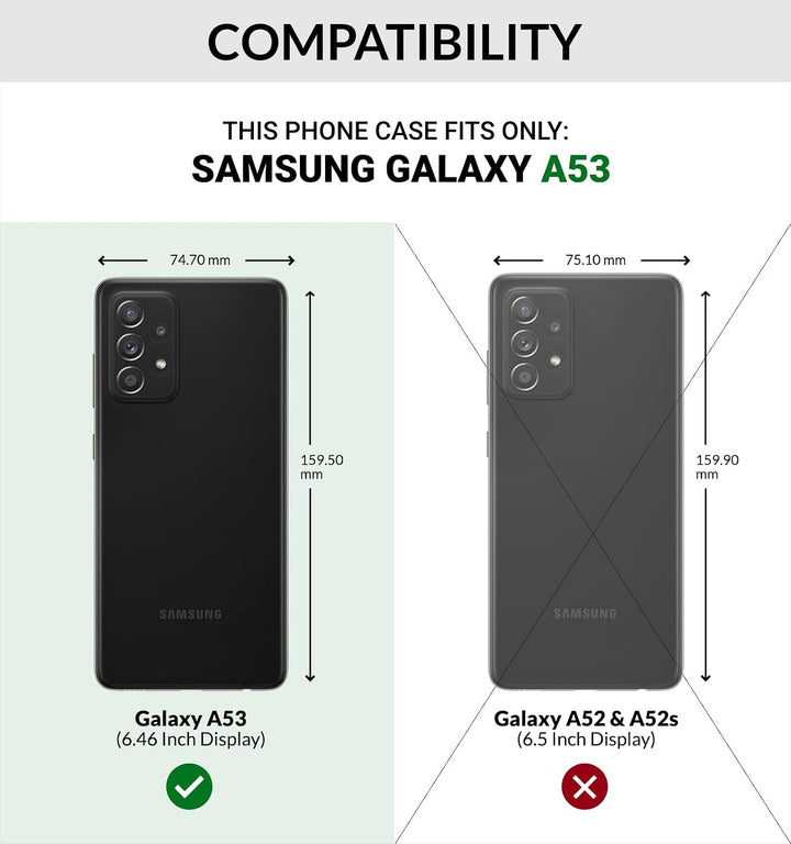 SURAZO Handyhülle für Samsung Galaxy A53 5G 4G – Premium Echtleder Hülle Klappbar Schutzhülle [Stand