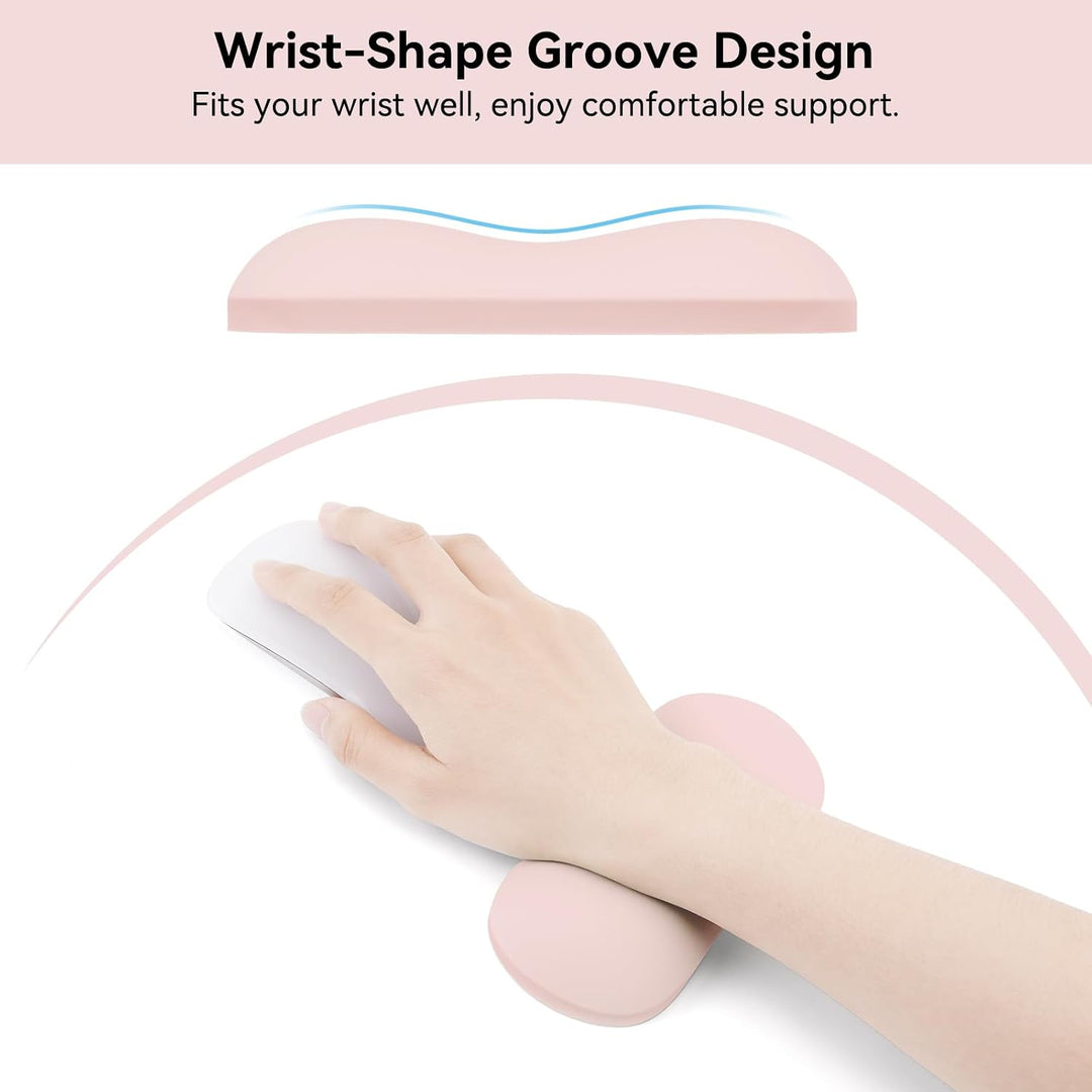 MOSISO Handballenauflage Silikon, Ergonomisches Luftkissen Mausstützpad Rosa, Rosa