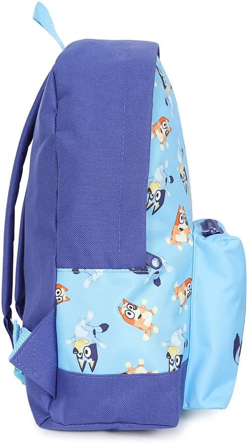 BLUEY Offizieller Bingo Kinder-Rucksack, Kinderrucksack, Schultasche, Rucksack blau, blau