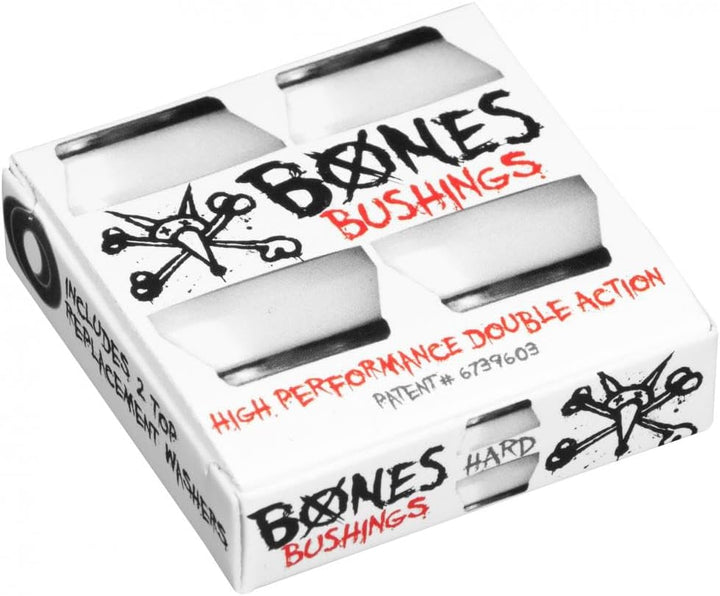 Bones Wheels Harte Buchsen (2 Set). Weiss, Weiss