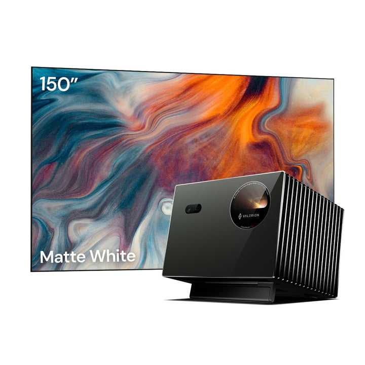 Indoor-Sport-Viewing-Bundle mit 150" Fixed-Frame-Leinwand, Valerion VisionMaster Pro2 4K Triple-Lase