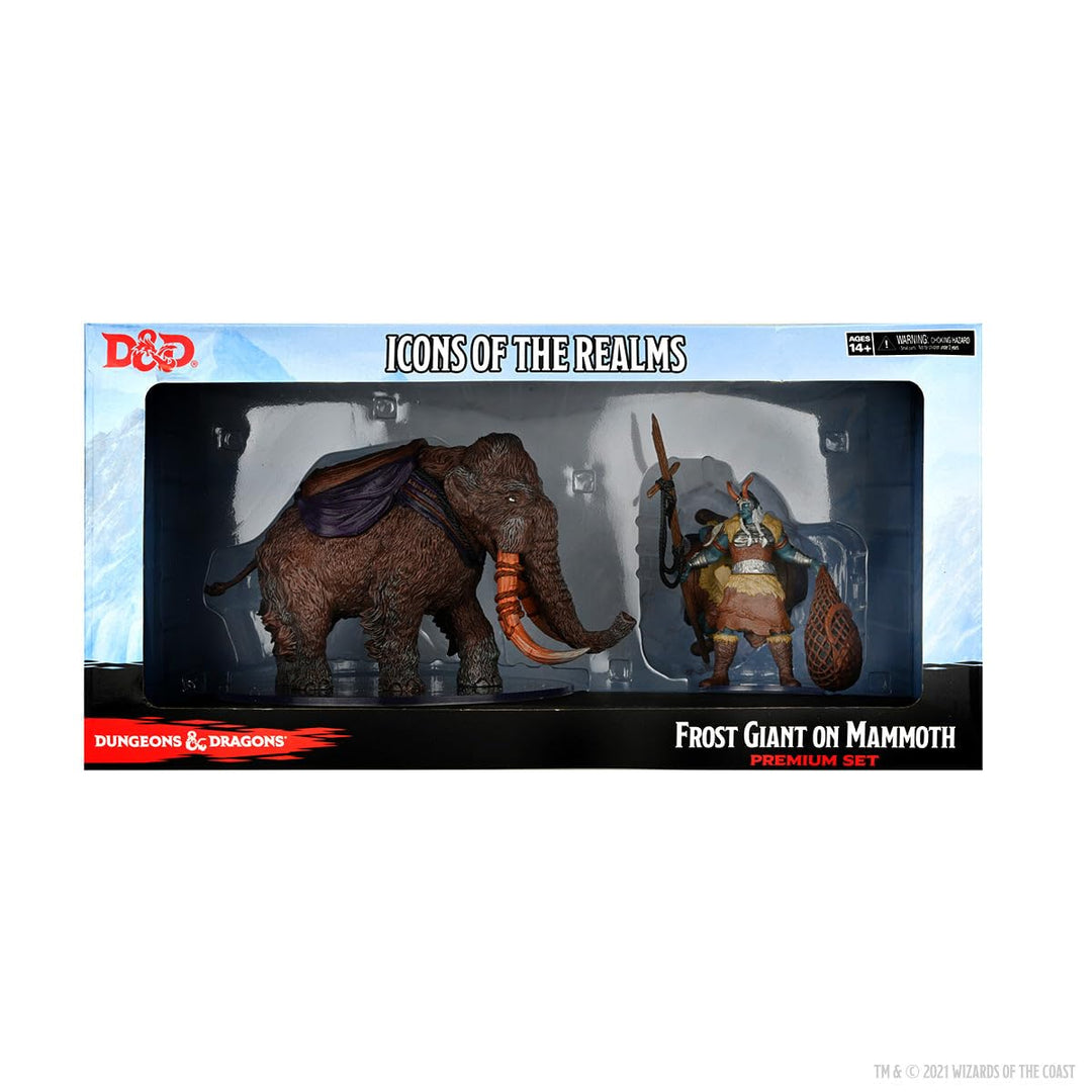 Wizkids Games D&amp;D Icons of The Realms Miniatures: Snowbound Frost Giant and Mammoth Premium Set (Set