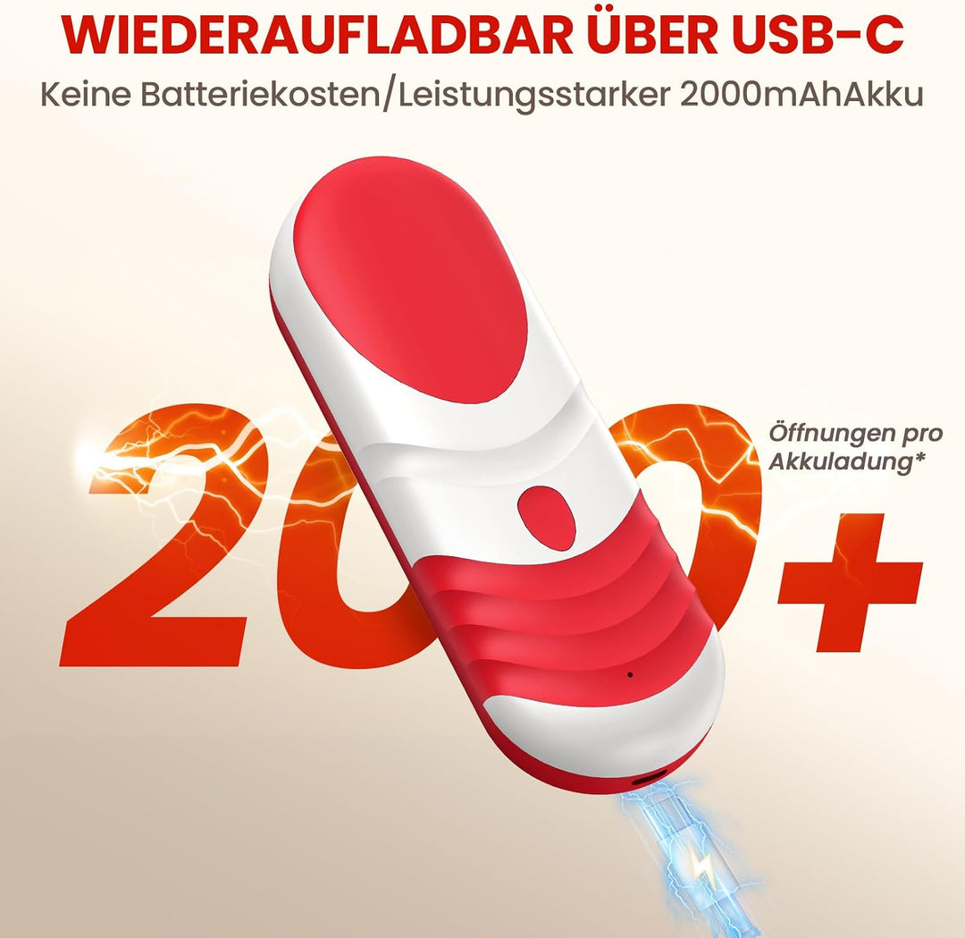 Dosenöffner Elektrisch Rot-weiss, Rot-weiss