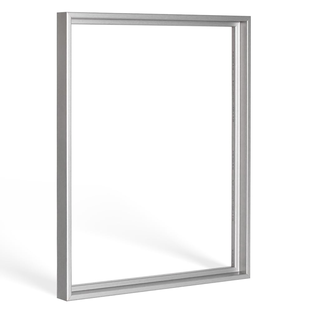 Bildershop-24 Schattenfugenrahmen Lemgo für Keilrahmenbilder und Leinwände 40x40cm Silber Alu geschl