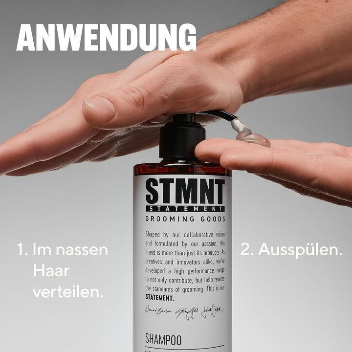STMNT STATEMENT GROOMING GOODS Shampoo | Mit Aktivkohle &amp; Menthol | Entfernt effektiv Produktablager