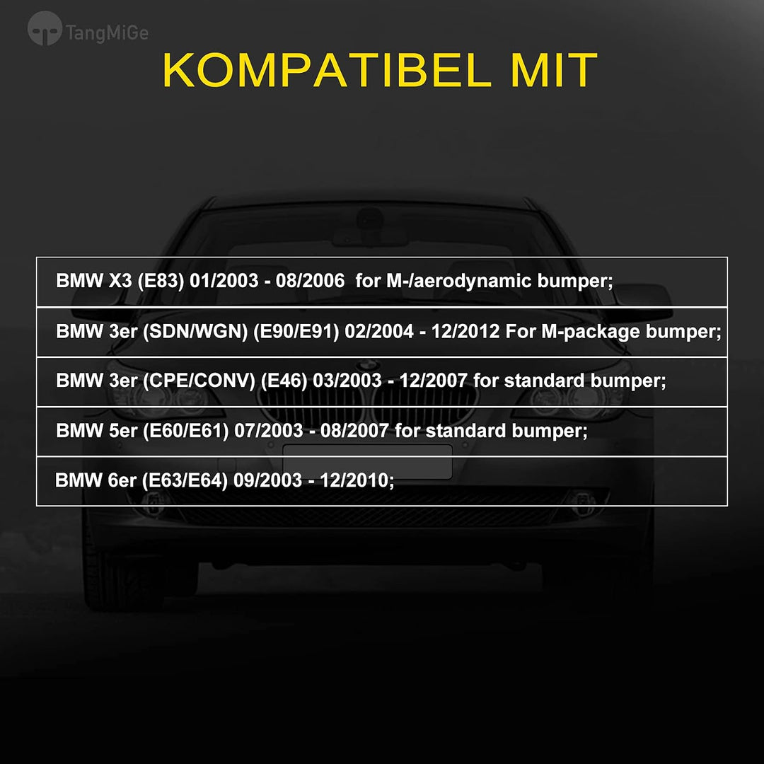 TangMiGe Nebelscheinwerfer für BMW (E90 E91 E46 E60 E61 E63 E64 E83) 3er 5er 6er X3, 01/2003-12/2012