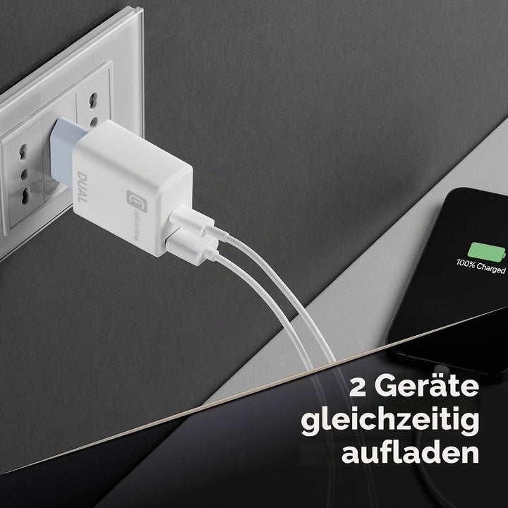 cellularline Dual Charger - iPhone 8 oder Later