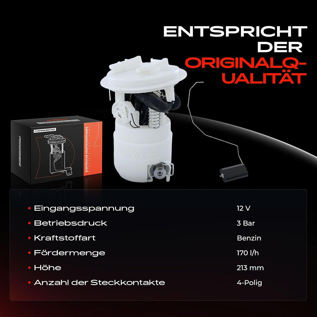 Frankberg Kraftstoffpumpe Benzinpumpe Kraftstoff-Fördereinheit Modul Satz