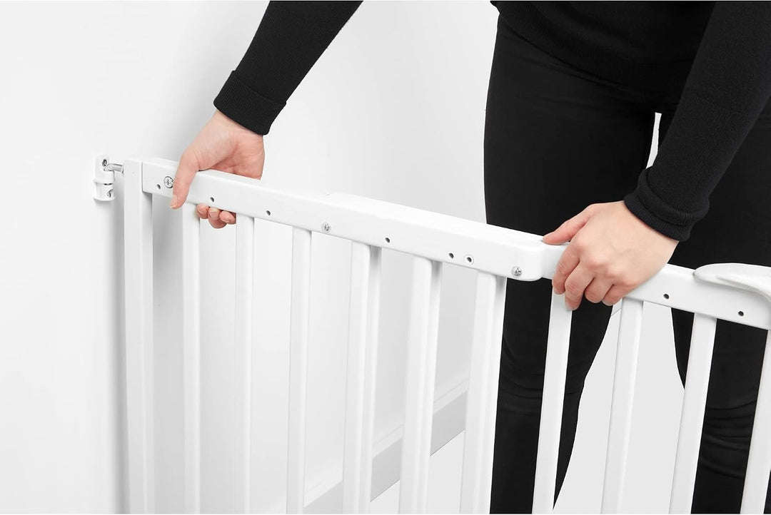 Badabulle Deco Pop Türschutzgitter/Treppengitter weiss, Schraub- oder Druckbefestigung (63,5-106 cm)