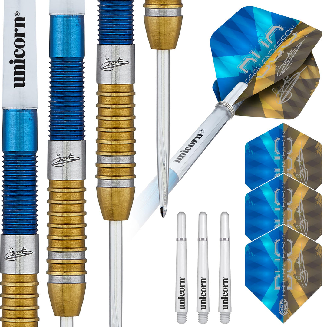 Unicorn Dart-Set | Gary The Flying Scotsman Anderson Duo | 21 g blau, 21 g blau