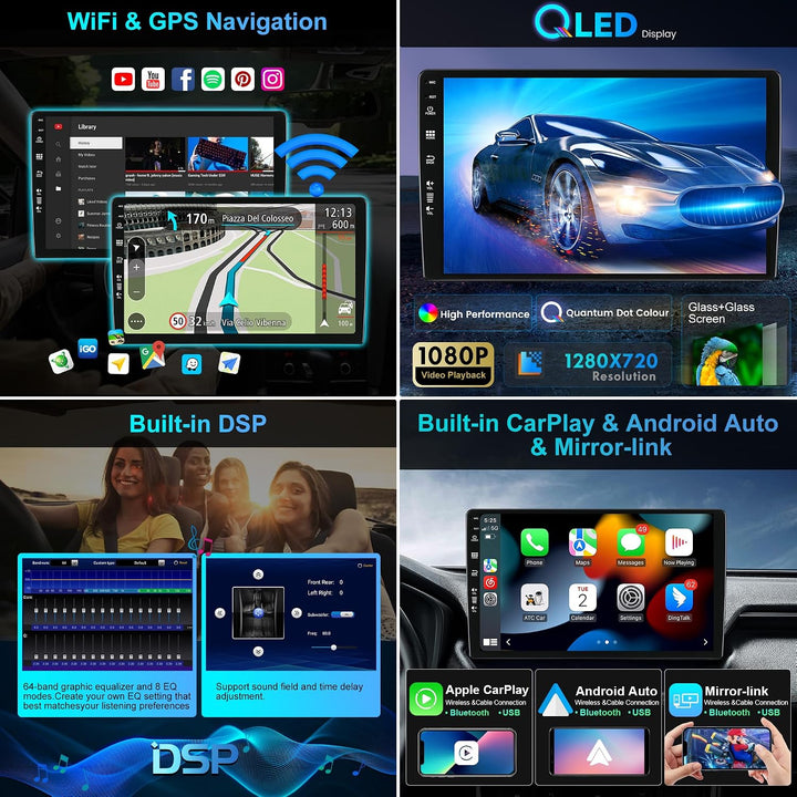 [6G+128G] Android 15 Autoradio Passt für Suzuki Grand Vitara (2005-2015) - Eingebaut DSP/Carplay/And