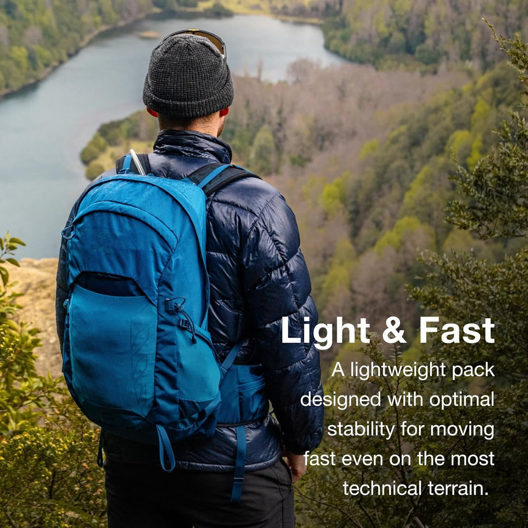 Osprey Talon 26L Herren Leichter Wanderrucksack mit Hüftgurt, Schwarz/Kohlegrau 26L - Standard Fit S