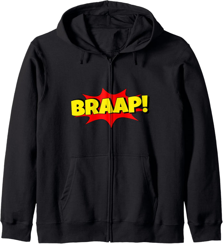 Braap Motocross Design 2-Stroke Cartoon Speech Bubble Kapuzenjacke