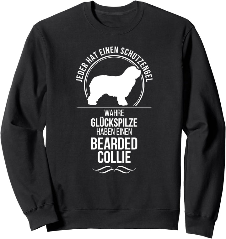 Bearded Collie Schutzengel Hund Hundespruch Hunde Sweatshirt