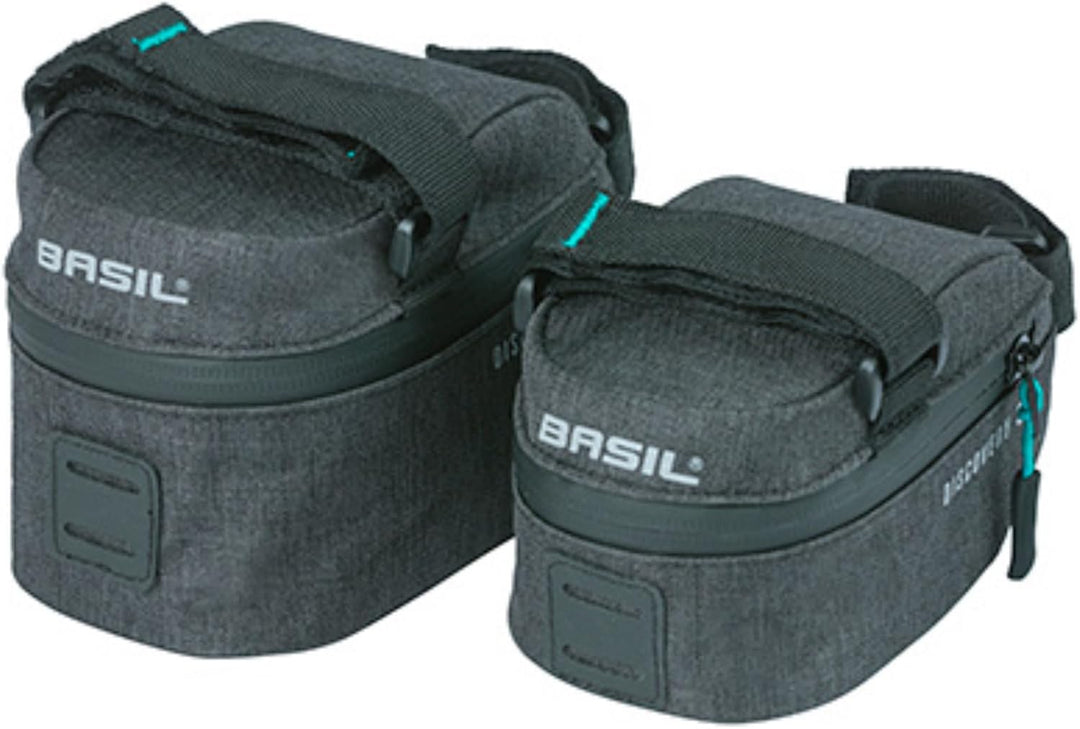 Basil Discovery 365D - Rahmentasche M Schwarz - 1.8 Liter - 9 x 35 x 5 cm - Leichtgewichtigen Sattel